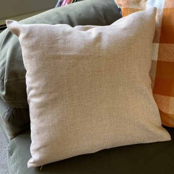 16” X 16” Off White Burlap Autumn Pillowcase - Picture 4 of 5